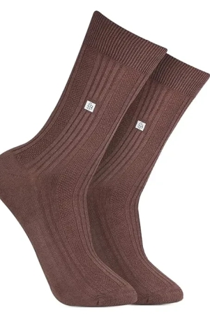 cosmic-ribbed-formal-socks-brown