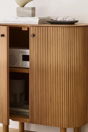 Textured Storage Entryway Cabinet