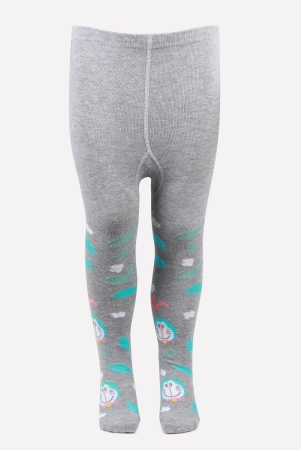 Doraemon Printed Knitted Tights For Baby Girls & Baby Boys - Light Grey Light Grey M 1-2 Years