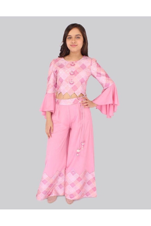 cutecumber-pink-silk-girls-kurti-with-palazzo-pack-of-1-none