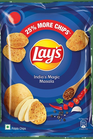 Lays Potato Chips - India's Magic Masala Flavour, Crunchy Snacks, 40 G Pouch