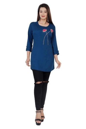 highlight-fashion-export-blue-rayon-womens-straight-kurti-pack-of-1-xxl