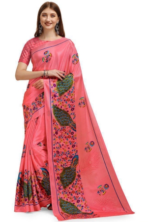 leelavati-pink-crepe-saree-with-blouse-piece-pack-of-1-pink