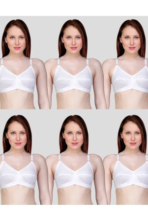 tcg-pack-of-6-cotton-non-padded-womens-everyday-bra-white-none