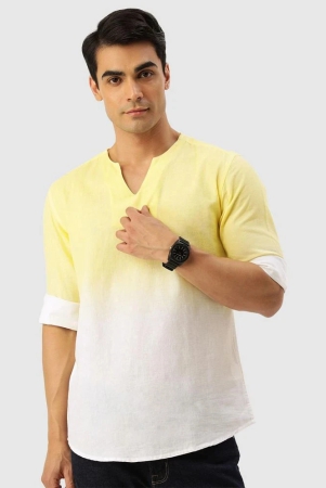 bene-kleed-yellow-cotton-blend-mens-regular-kurta-pack-of-1-none