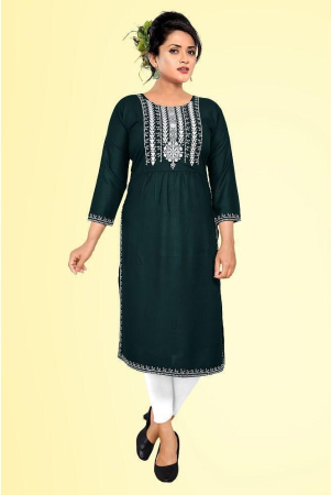 haya-fashion-green-rayon-womens-straight-kurti-pack-of-1-none