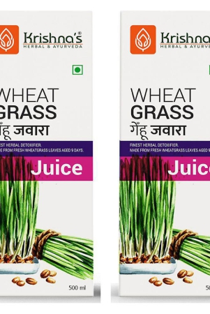 krishnas-herbal-ayurveda-wheatgrass-juice-500-ml-pack-of-2