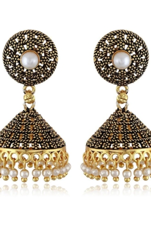 Vighanaharta Antique Finish alloy Jhumki Earring for Women and Girls - Multi Color