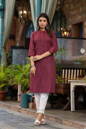 juniper-cotton-striped-straight-womens-kurti-maroon-pack-of-1-none