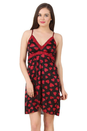 fasense-red-satin-nighty-l