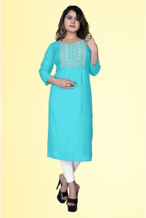 haya-light-blue-rayon-womens-straight-kurti-pack-of-1-none