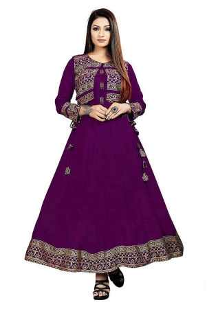 estela-purple-rayon-womens-jacket-style-kurti-pack-of-1-xxl