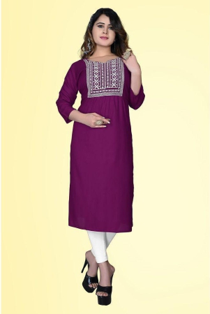 haya-fashion-magenta-rayon-womens-straight-kurti-pack-of-1-none