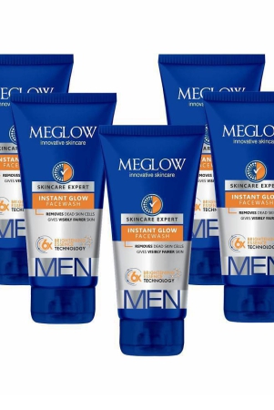 meglow-fairness-foaming-skin-brightening-facewash-for-men-70g-pack-of-5