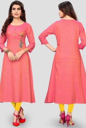 vbuyz-pink-rayon-womens-a-line-kurti-pack-of-1-xxl