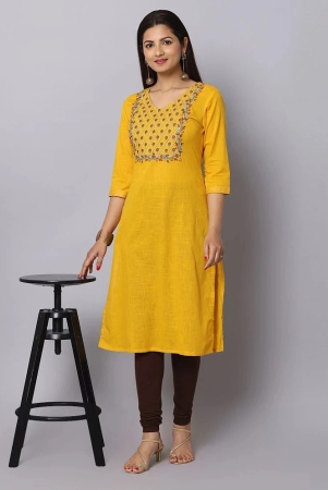 alena-cotton-embroidered-straight-womens-kurti-mustard-pack-of-1-none