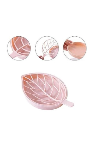 nidy-2pcs-double-layer-leaf-shape-soap-dispenser-dish-case-holder-container-bathroom-case-beautiful-leaf-shape-double-layer-soap-dish-case-holder-bathroom-accessory-pink