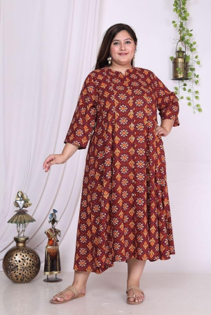 swasti-cotton-blend-printed-anarkali-womens-kurti-maroon-pack-of-1-none