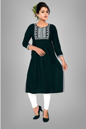 haya-fashion-green-rayon-womens-straight-kurti-pack-of-1-none