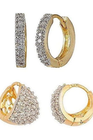 Zeneme Combo of American Diamond Earrings