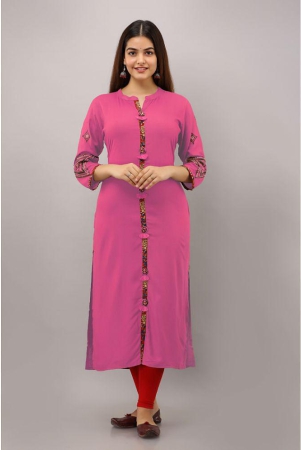 preksha-pink-rayon-womens-straight-kurti-pack-of-1-none