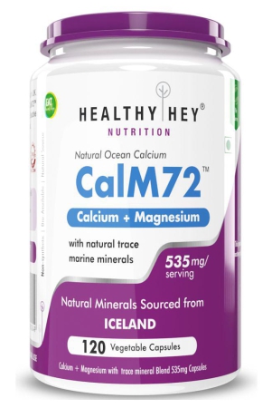 HEALTHYHEY NUTRITION Natural Ocean Calcium & Magnesium 120 Capsule 535 mg