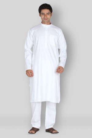 sttoffa-white-cotton-regular-fit-mens-kurta-pyjama-set-pack-of-1-none