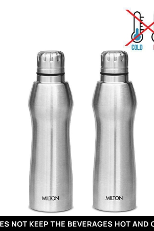 Milton Elate 1000 Stainless Steel Water Bottle, Set of 2, 880 ml Each, Silver - Silver