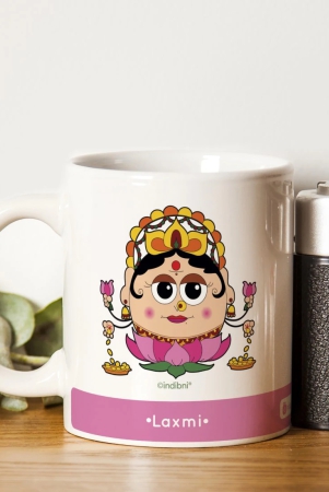 Indigifts Diwali Gift Ideas Be like Laxmi Printed Pink Coffee Mug 330 ml - Farewell Gift, House Warming Gift Items, Religious Gift Items, Gift for Family & Office Colleagues