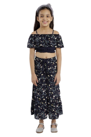 kids-cave-two-piece-dress-for-girls-top-plazo-fabric-printed-crepe-colorblue-size3-years-to-12-years-none