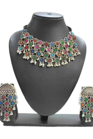 samridhi-dc-silver-alloy-necklace-set-pack-of-1-silver