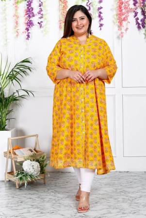 swasti-cotton-blend-printed-a-line-womens-kurti-yellow-pack-of-1-none