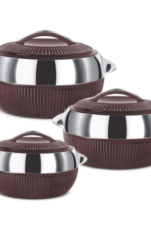 milton-fiesta-junior-insulated-inner-stainless-steel-casserole-set-of-3-pcs-brown