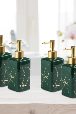 the-better-home-320ml-green-ceramic-dispenser-set-of-4-for-kitchen-wash-basin-bathroom-ideal-for-shampoo-hand-wash-sanitizer-lotion-the-better-home-320ml-dispenser-bottle-green-set-of