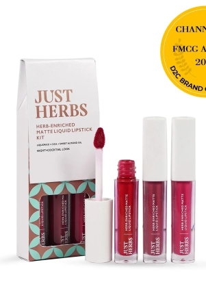 just-herbs-full-size-herb-enriched-matte-liquid-lipstick-kit-set-of-3