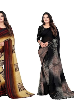 leelavati-multicolor-georgette-saree-with-blouse-piece-pack-of-2-multicolor