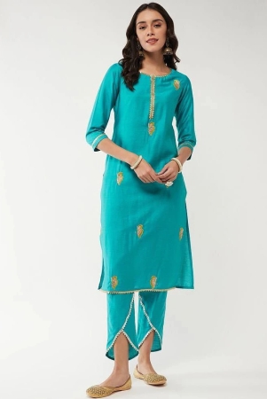 pannkh-viscose-printed-straight-womens-kurti-sea-green-pack-of-1-none