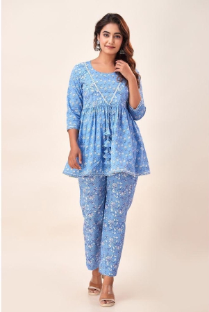 fabbibaprints-cotton-printed-kurti-with-pants-womens-stitched-salwar-suit-blue-pack-of-1-none