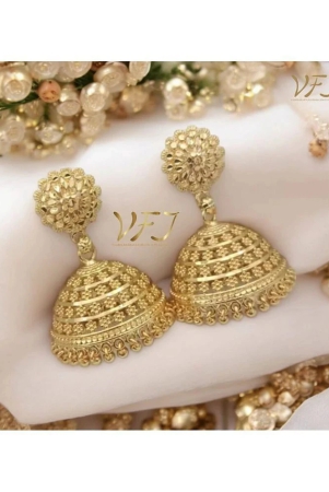 Vighnaharta Gold Jhumki Earrings ( Pack of 1 ) - Gold