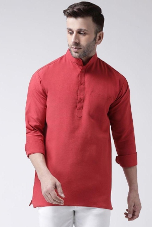 kloset-by-riag-red-cotton-mens-shirt-style-kurta-pack-of-1-none