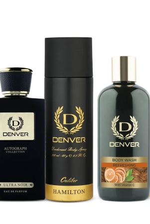 denver-gift-pack-autograph-collection-ultra-noir-bodywash-refreshing-hamilton-caliber-200ml