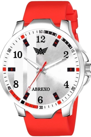 Abrexo Red Silicon Analog Mens Watch