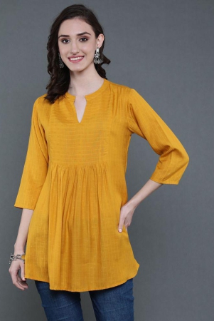 antaran-rayon-self-design-a-line-womens-kurti-yellow-pack-of-1-none