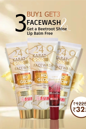 buy-1-get-3-free-24-karat-gold-face-wash-free-lip-balm-3x100-ml-10g