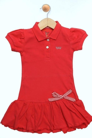 girls-red-pique-stylish-frock