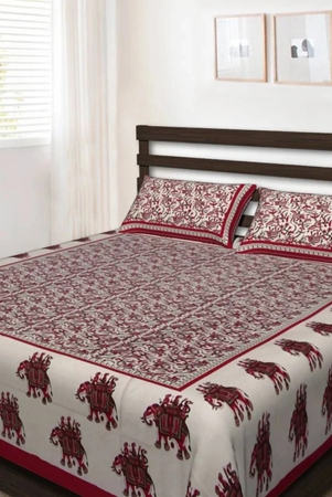 uniqchoice-king-cotton-floral-bed-sheet