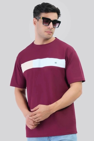 forbro-cotton-blend-regular-fit-colorblock-half-sleeves-mens-t-shirt-maroon-pack-of-1-none