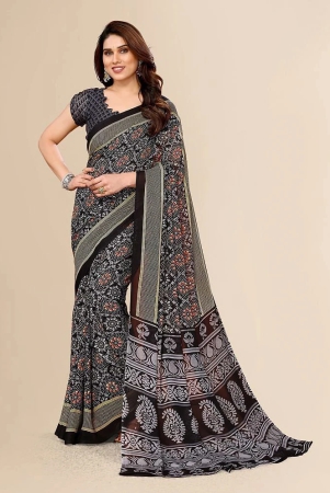 kashvi-sarees-georgette-printed-saree-with-blouse-piece-black-pack-of-1-black