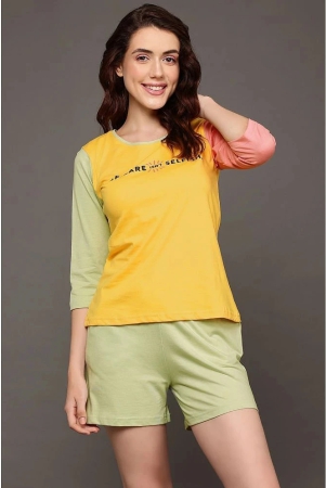 clovia-yellow-cotton-womens-nightwear-nightsuit-sets-pack-of-2-none