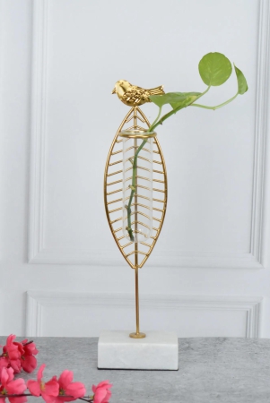 Avian Gold Leaf Bud Vase Planter